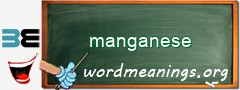 WordMeaning blackboard for manganese